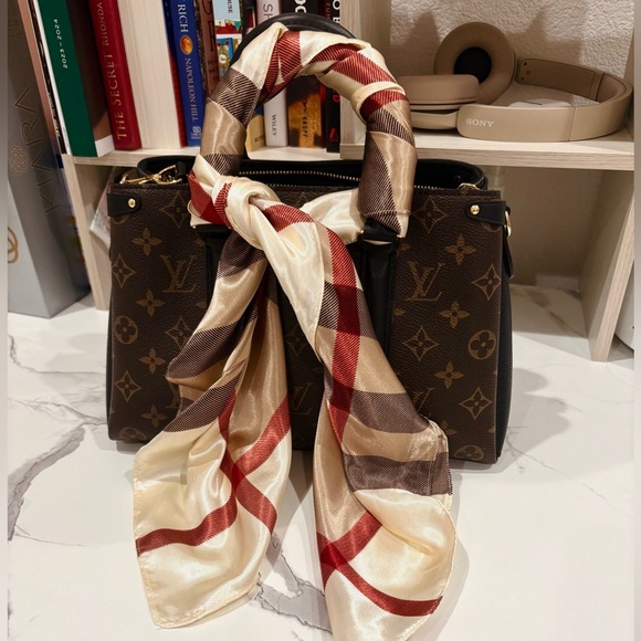 Designer Inspired Silk Scarf/ Bag Accessories- New - Picture 1 of 6